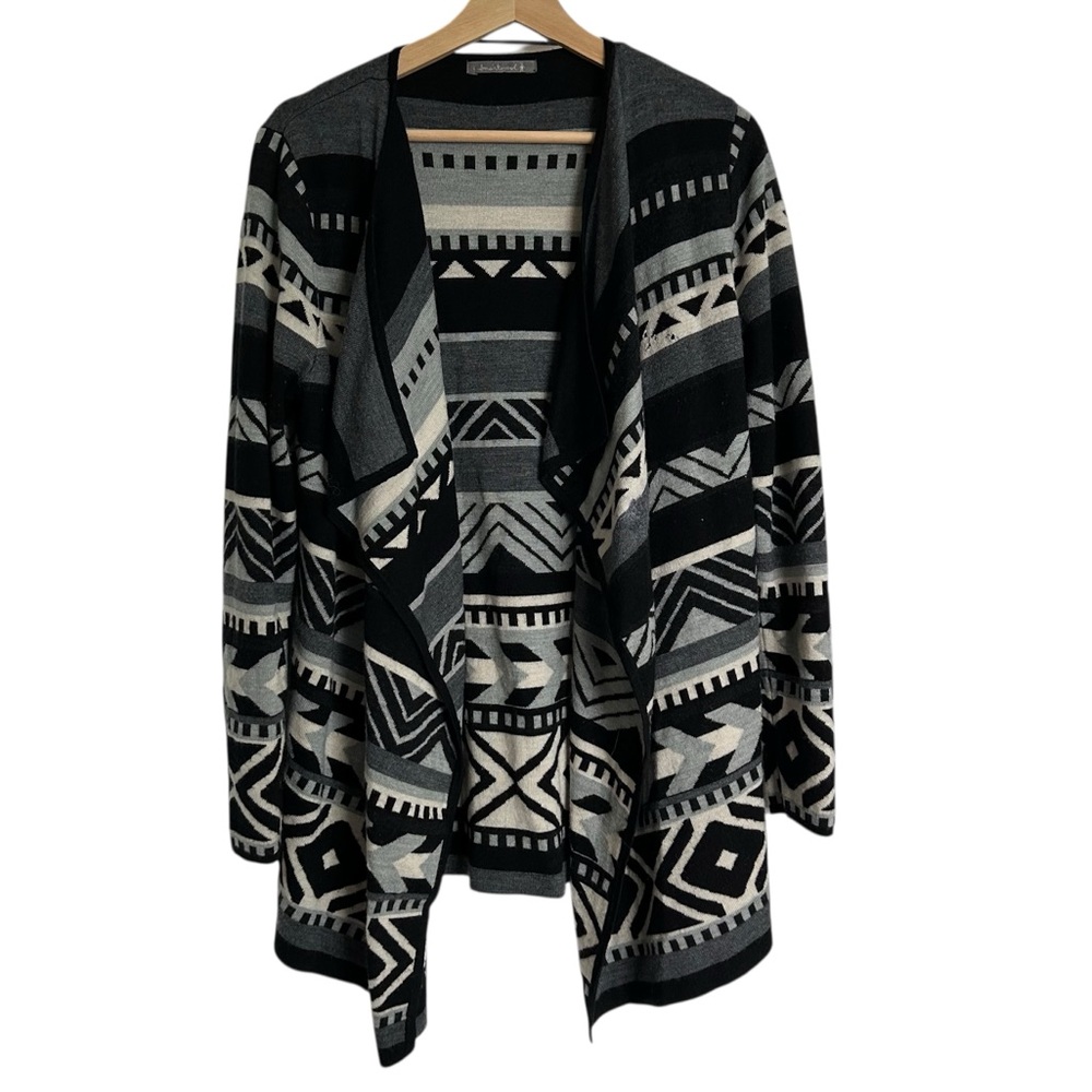 Smartwool Camp House Wrap Cardigan Sweater Western Print Merino Wool Blend Med